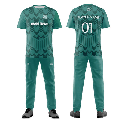 Custom Cricket Uniform - Abstract Graphic Design - Personalized Teamwear