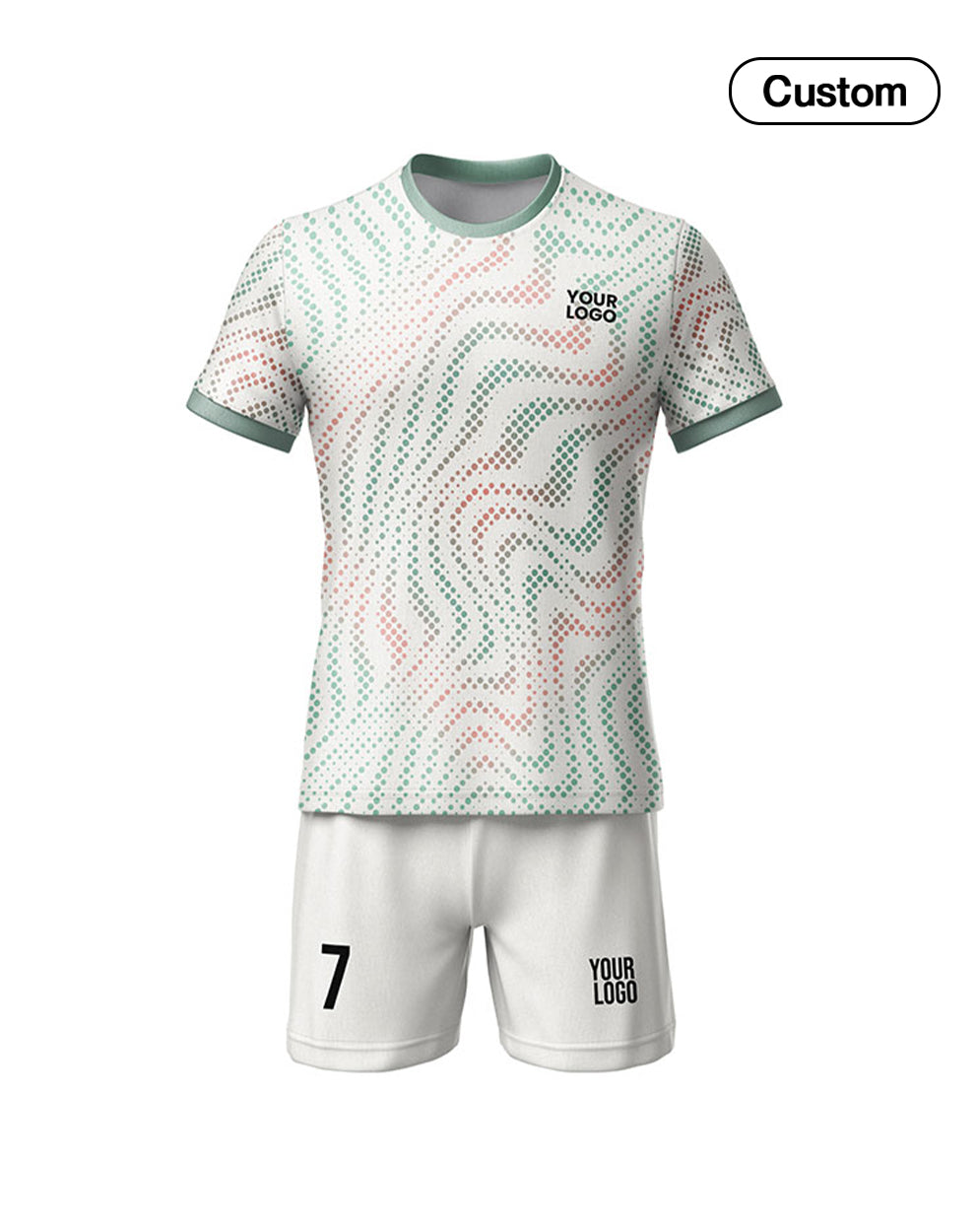 Custom Soccer Uniform - Multicolor Swirl Art - Personalized Kit