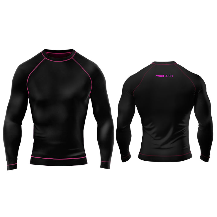 Rash Guard T-Shirts - Accents Custom Logo & Team Colors