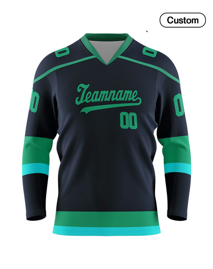 Custom Ice Hockey Jersey - Tri-Color Accent - Personalized Top