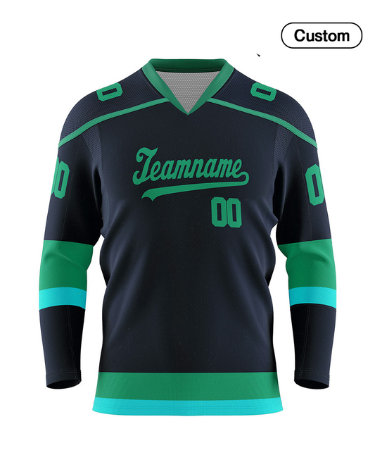 Custom Ice Hockey Jersey - Tri-Color Accent – Personalized Kit