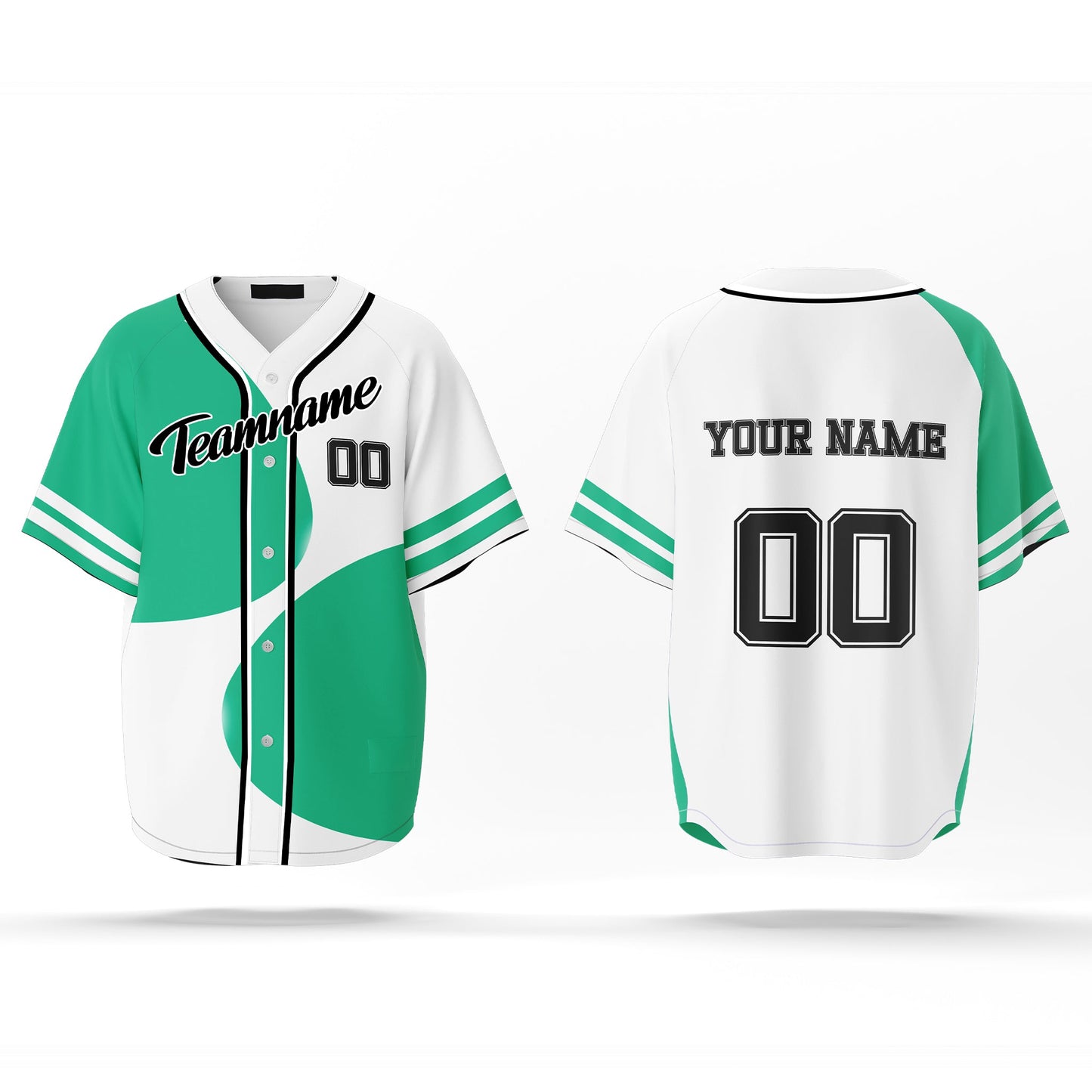 Custom Baseball Jersey - Abstract Design - Personalized Gear