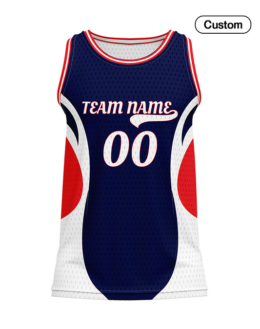 Custom Basketball Tank Top - Abstract Accent Design - Personalized Jersey
