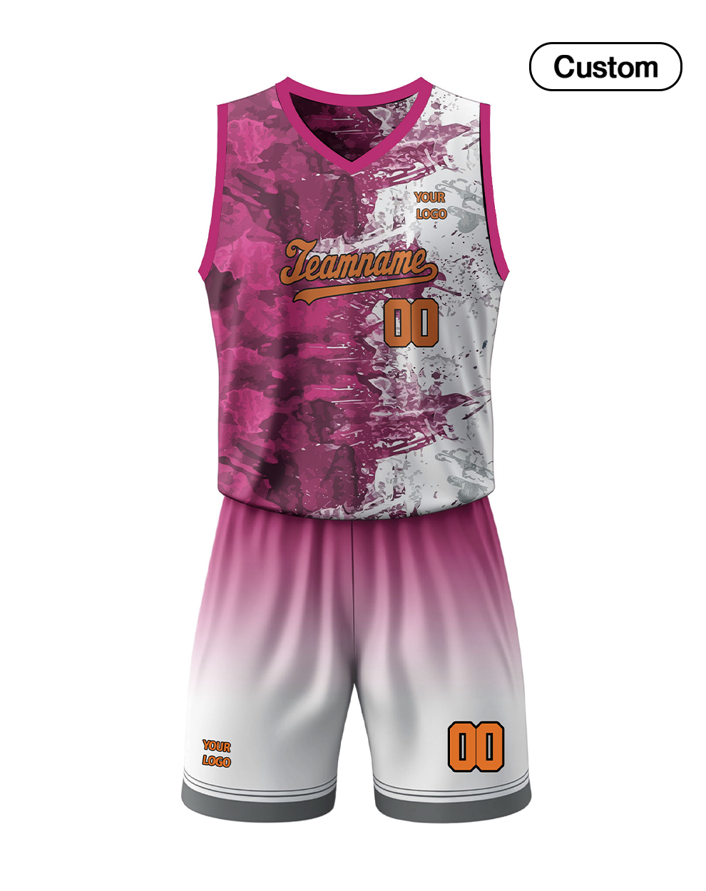 Custom Basketball Uniform - Two-Tone Fade - Personalized Gear
