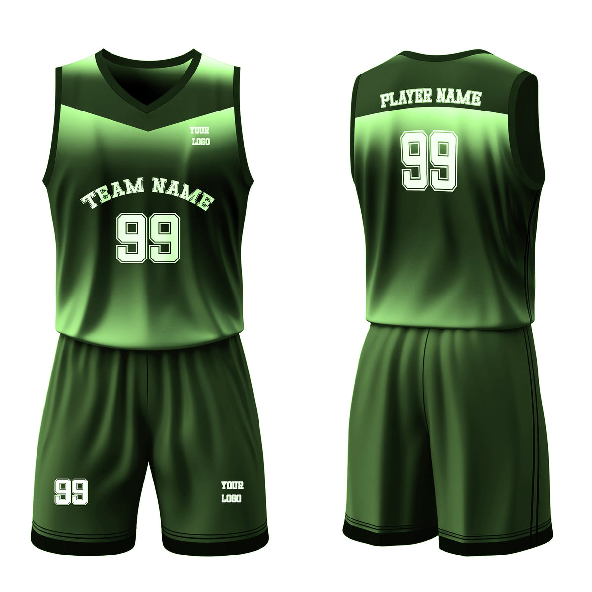 Custom Basketball Uniform - Gradient Design - Personalized Uniform