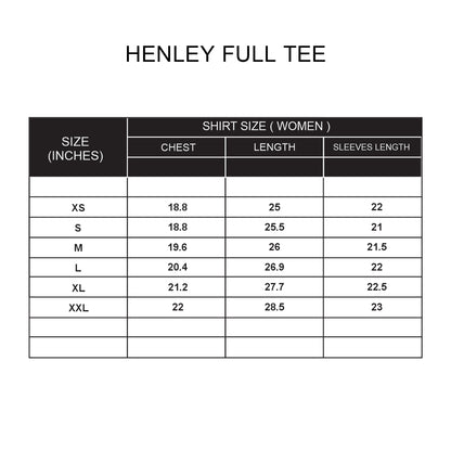 Custom Women Henley Full Sleeves Henley - Solid Color Personalized Tee