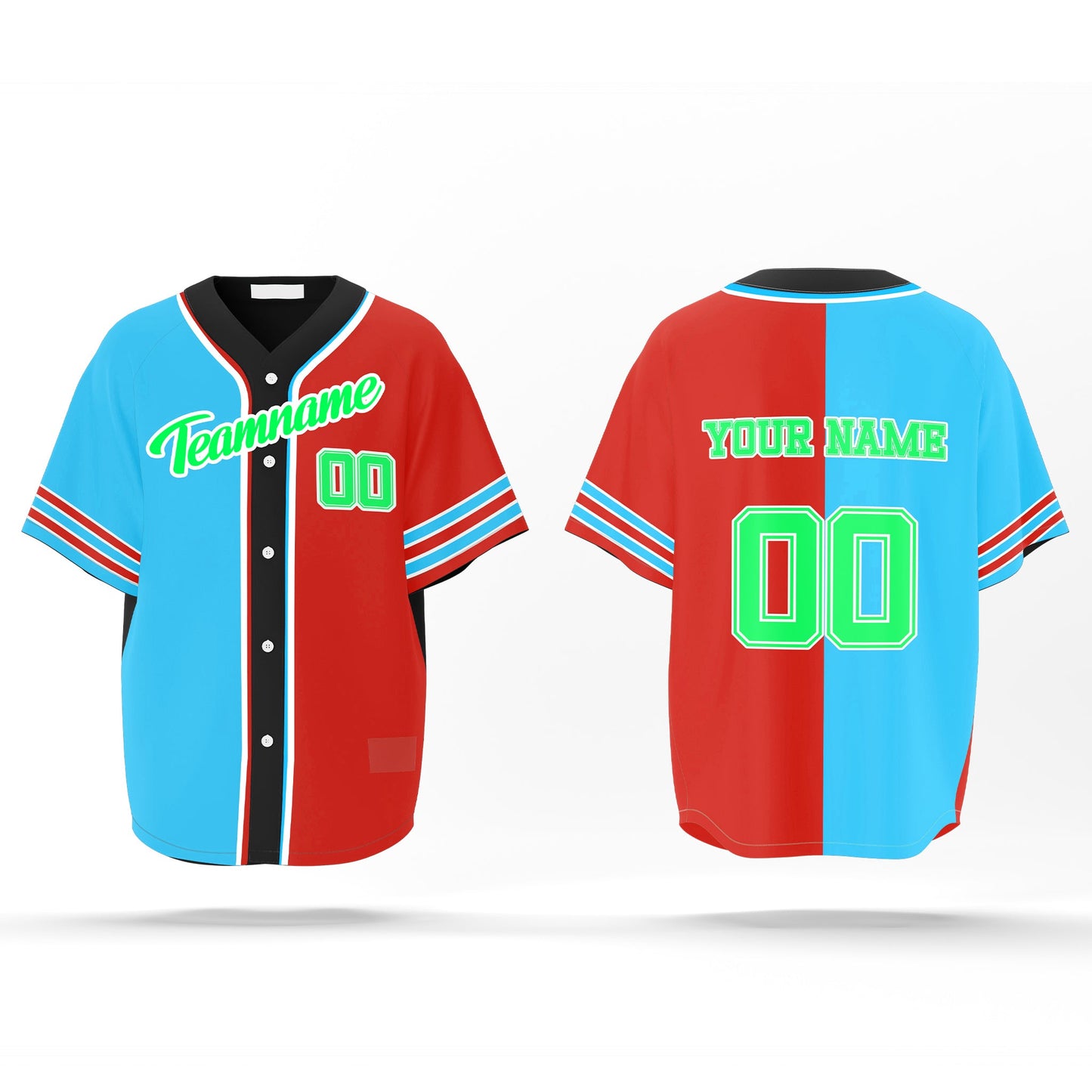 Custom Baseball Jersey - Two-Tone Design - Personalized Jersey