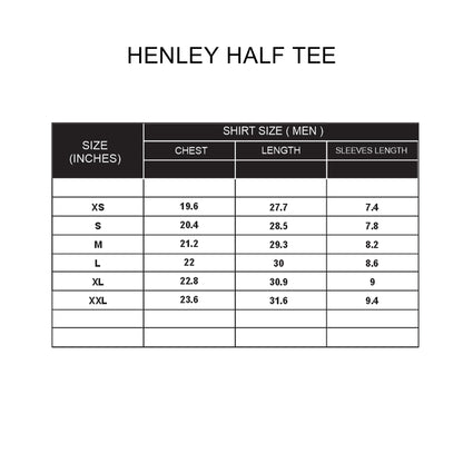 Custom Men Henley Half Sleeves - Solid Color Personalized Top