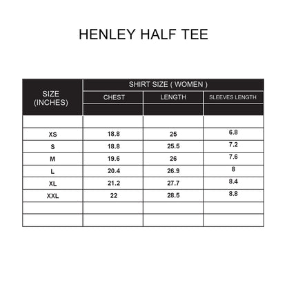Custom Women Half Sleeves Henley - Solid Color Personalized Tee