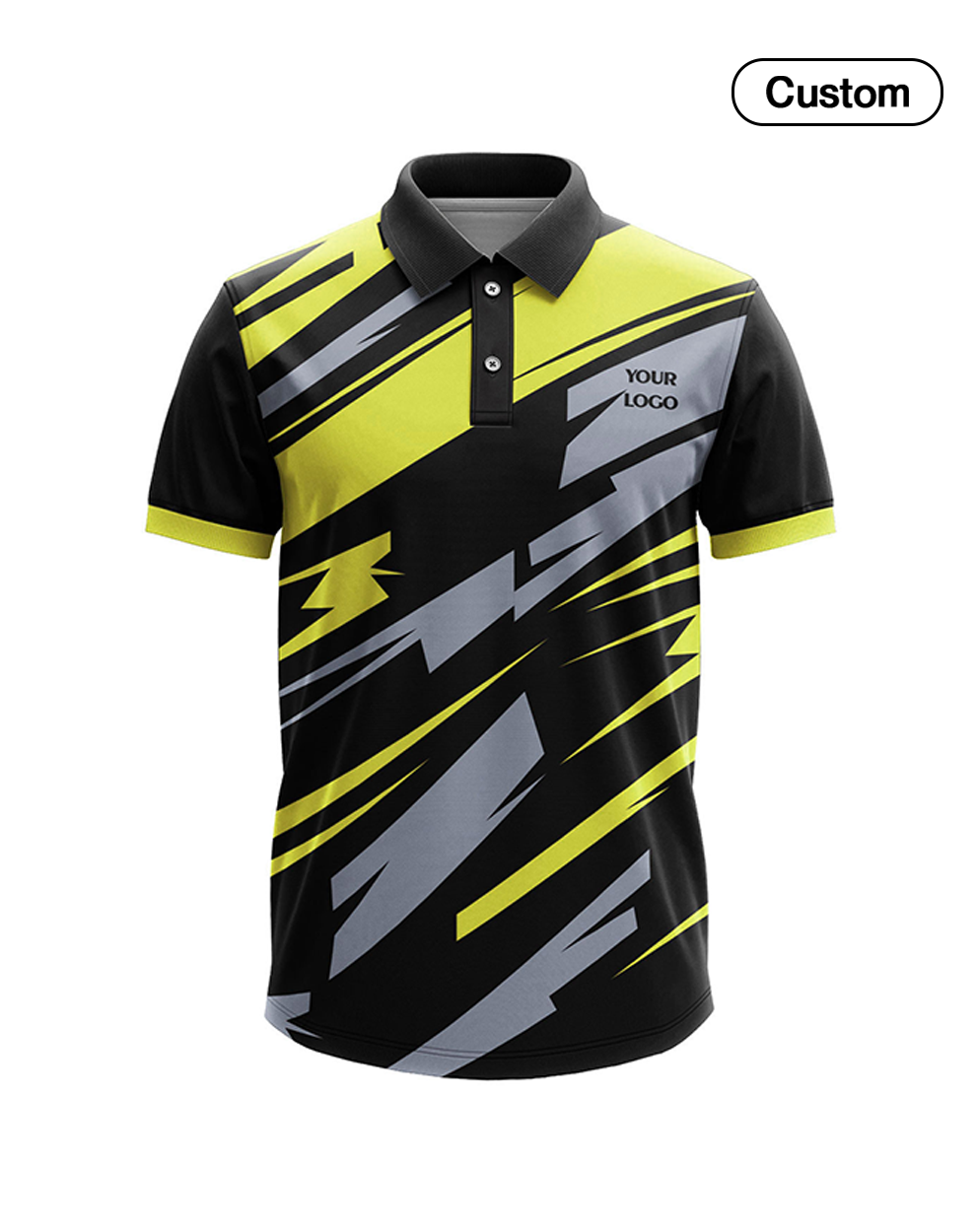 Custom Polo T-Shirt - Abstract Stripe Design - Personalized Tee