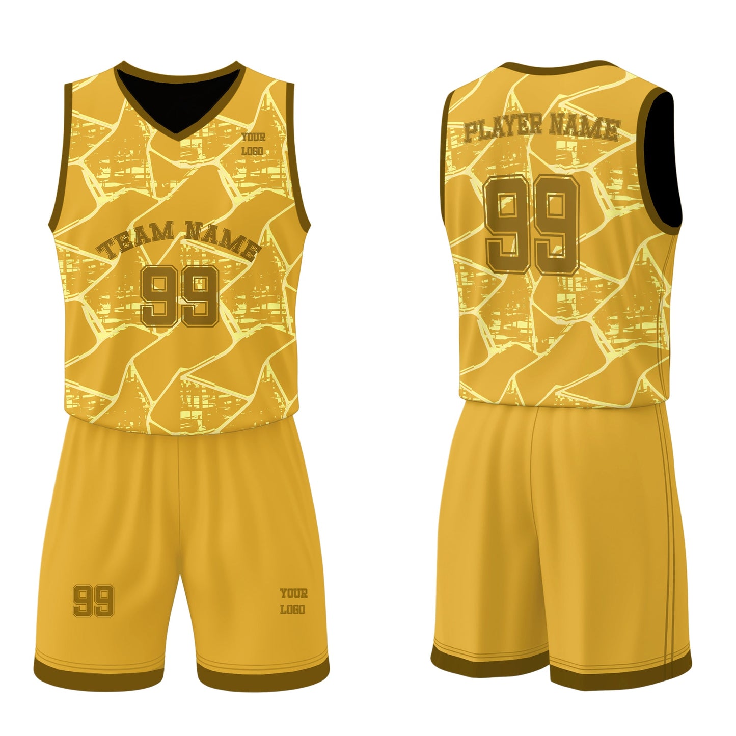 Custom Basketball Uniform - Abstract Pattern - Personalized Team Kit