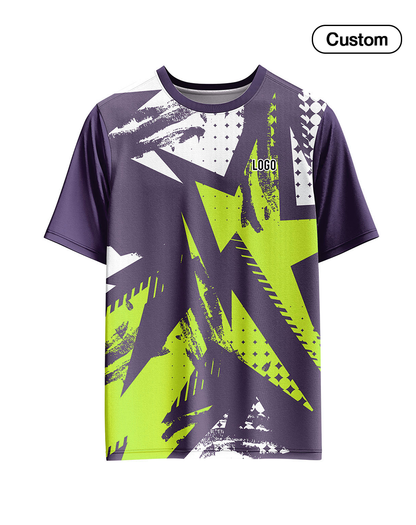 Custom Soccer T-Shirt – Two-Tone Abstract - Personalized Tee
