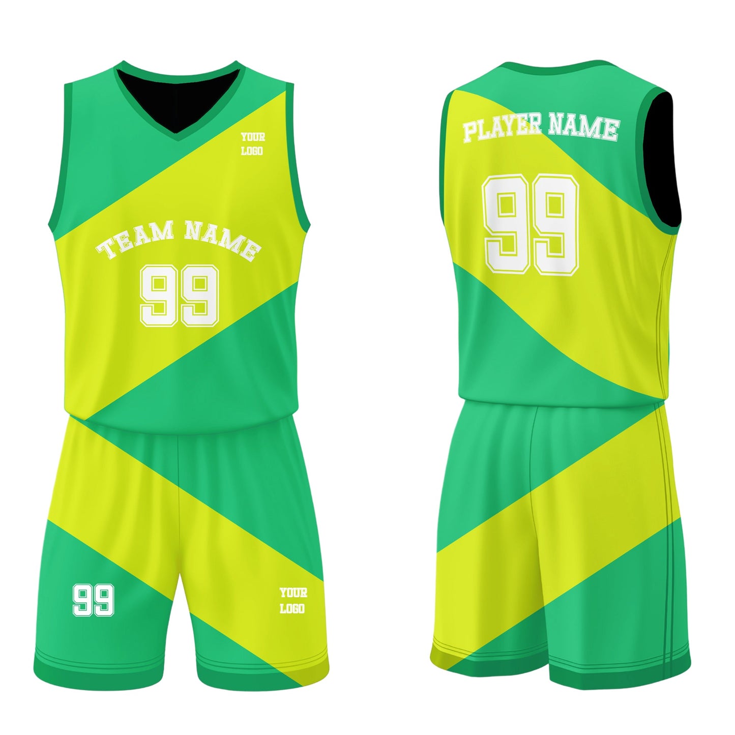 Custom Basketball Uniform - Two-Tone Panel - Personalized Kit