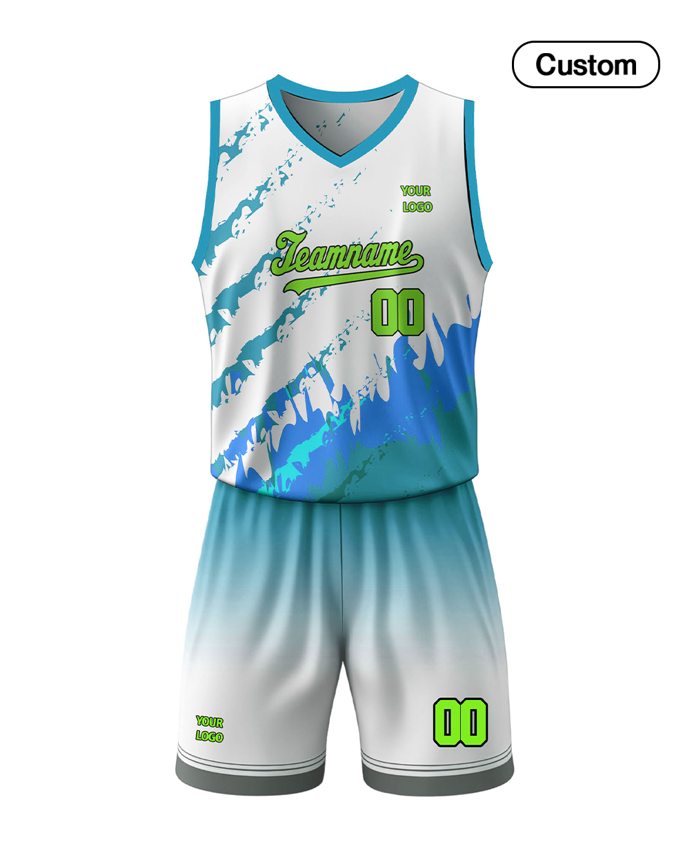 Custom Basketball Uniform - Color Splash - Personalized Kit