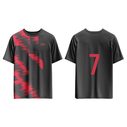Custom Soccer T-Shirt – Two-Color Abstract - Personalized Tee