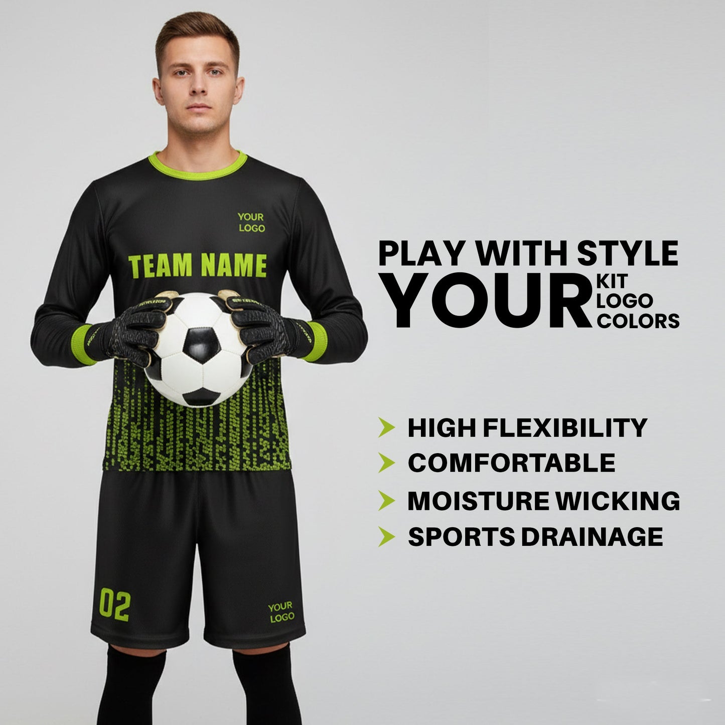 Custom Soccer Goalkeeper Uniform – Tech Accent – Personalized