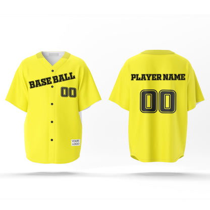Custom Baseball Jersey - Solid Color Design - Personalized Gear