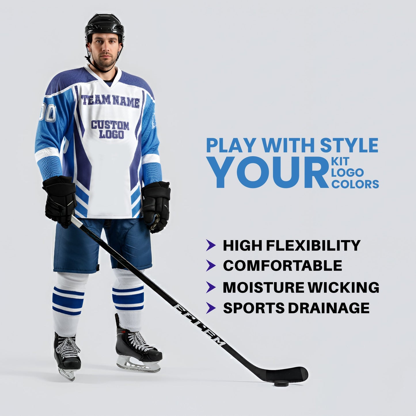 Custom Ice Hockey Jersey - Vector Design - Personalized Top