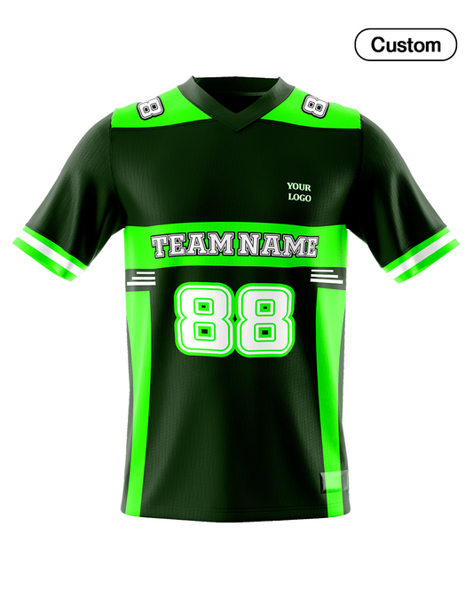 Custom American Football Jersey – Neon Design – Personalized Jersey