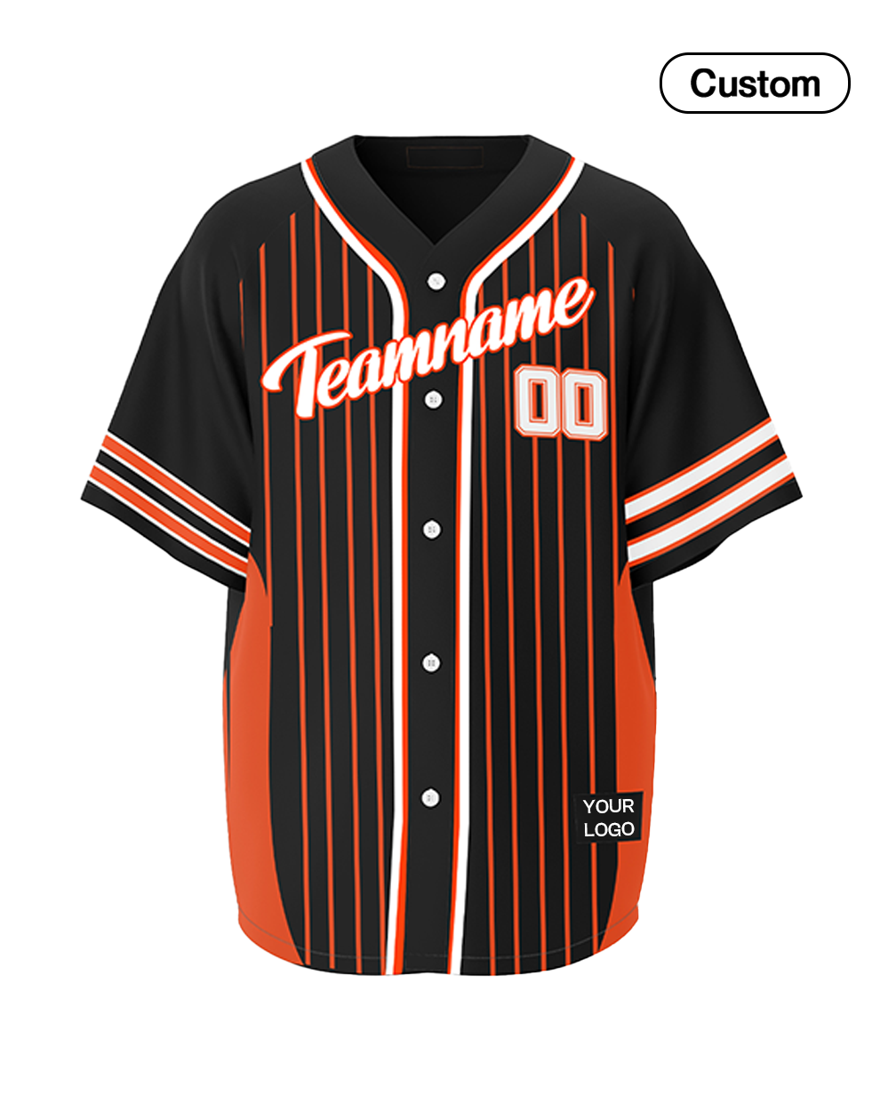 Custom Baseball Jersey - Pinstripe Design - Personalized Gear