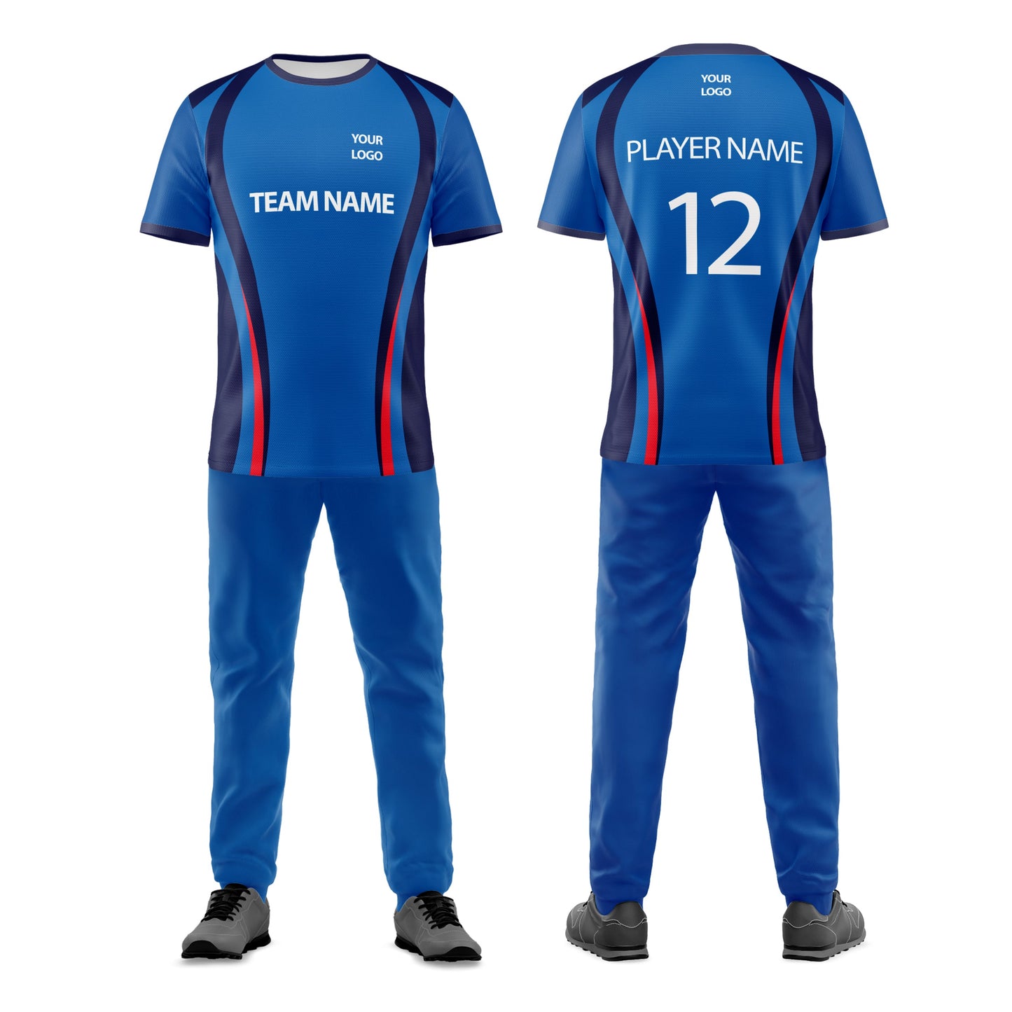 Custom Cricket Uniform - Abstract Accent - Personalized Cricket Kit