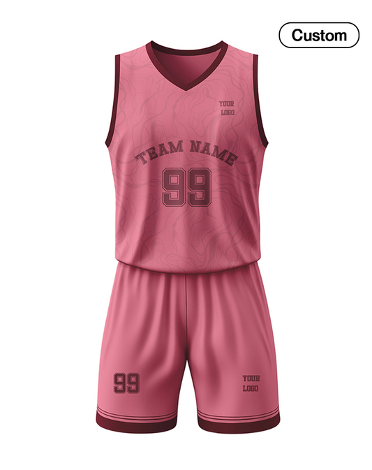 Custom Basketball Uniform – Abstract Seamless Design – Personalized Kit