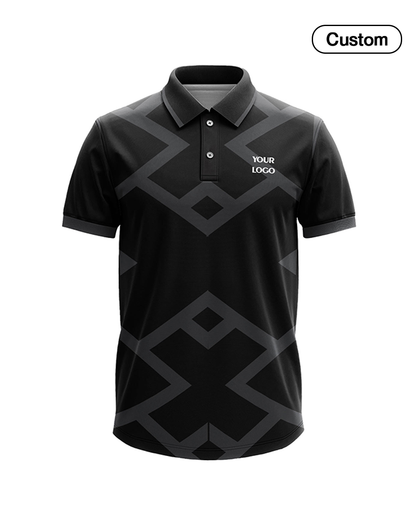 Custom Polo T-Shirt - Geometric Pattern - Personalized Polo T-Shirt