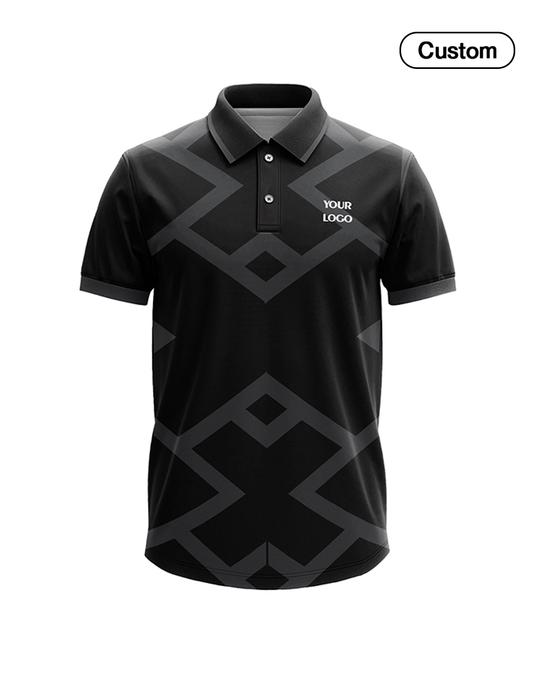 Custom Polo T-Shirt - Geometric Pattern - Personalized Polo T-Shirt