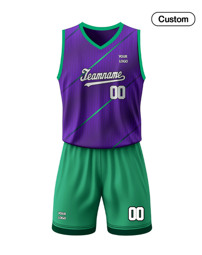 Custom Basketball Uniform - Abstract Stripe - Personalized Kit