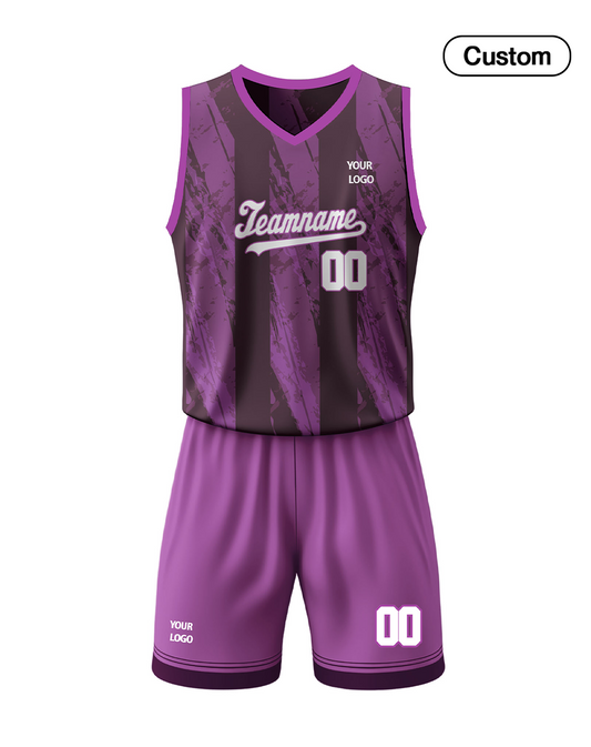 Custom Basketball Uniform - Abstract Grunge Design - Personalized Kit