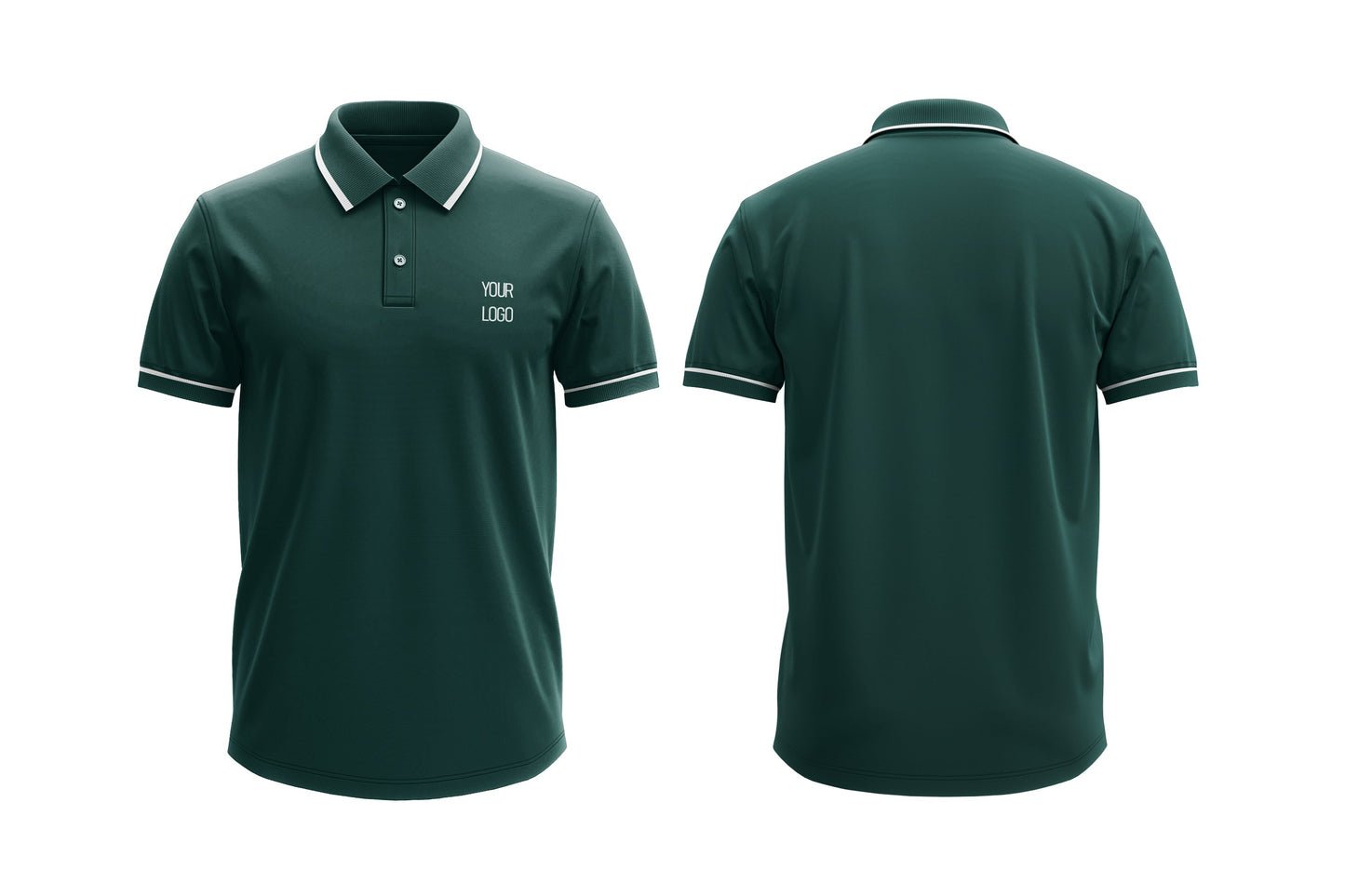 Custom Polo T-Shirt – White Trim Design – Personalized Gear