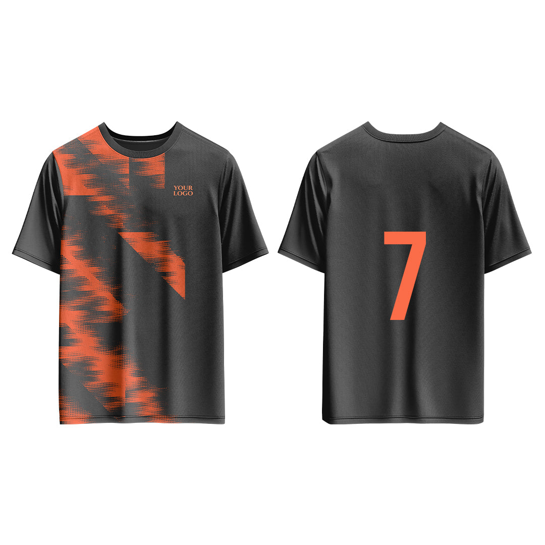 Custom Soccer T-Shirt – Two-Color Abstract - Personalized Tee