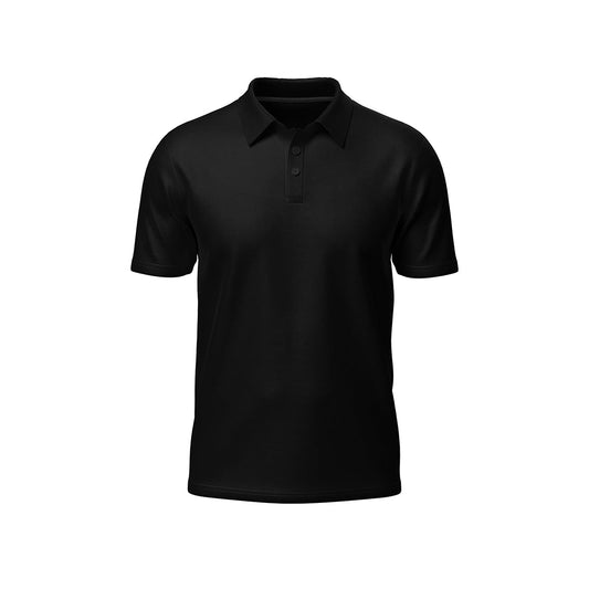 Workwear Polo T-Shirt - Solid Design Black - Personalized Gear