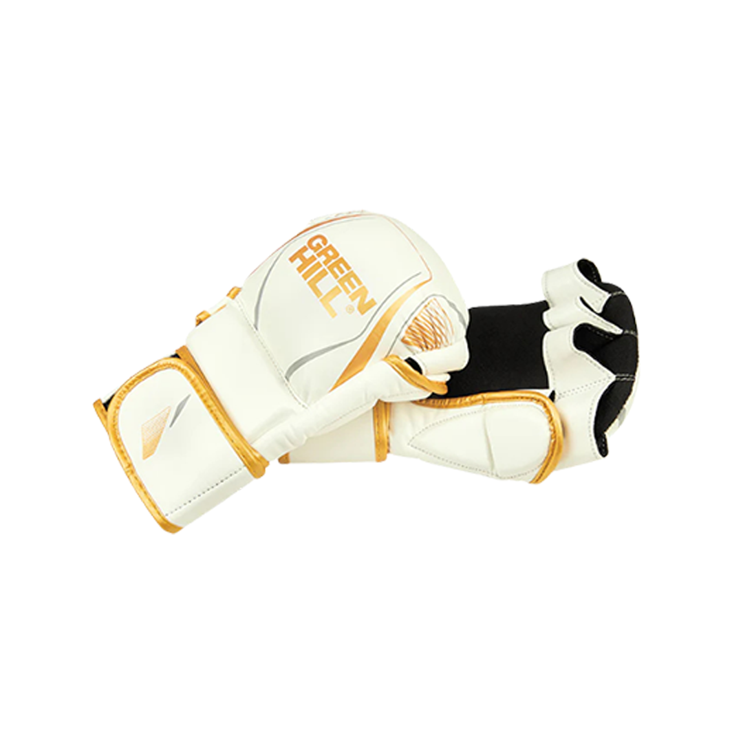 MMA Gloves - HYBRID GOLDEN - IMMAF Approved Faux Leather Fight Gloves