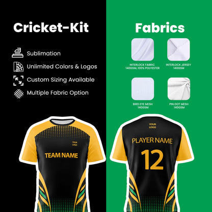 Custom Cricket Uniform - Abstract Accent - Personalized Teamwear