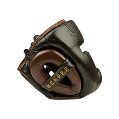 Boxing Head Gear - KEEPER - Tan Brown