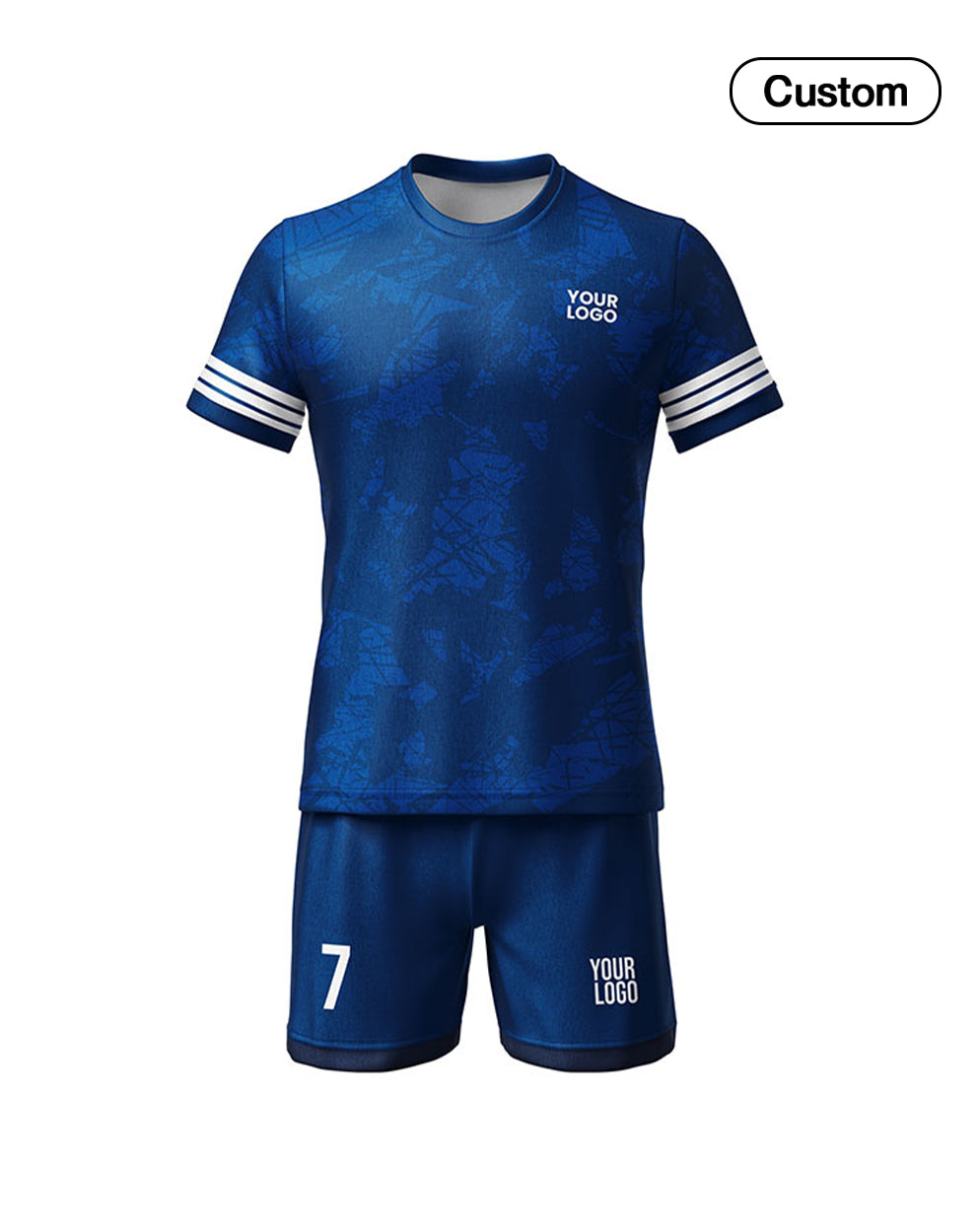 Custom Soccer Uniform - Abstract White Trim - Personalized Kit