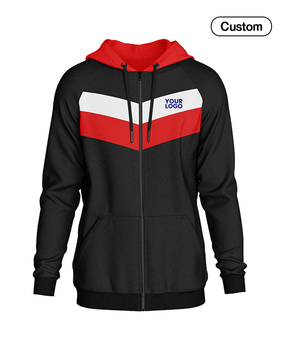 Custom Zipper Hoodie - Chevron Vector - Personalized Hoodie