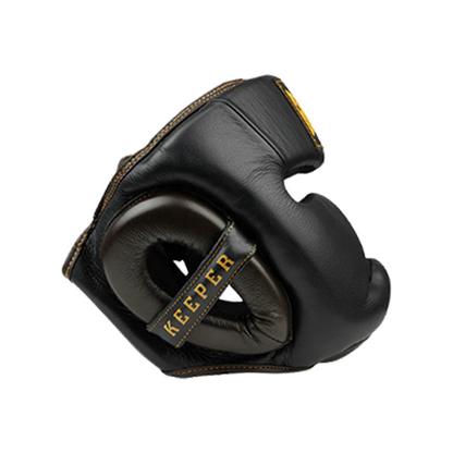 Boxing Head Gear - KEEPER - Black Brown