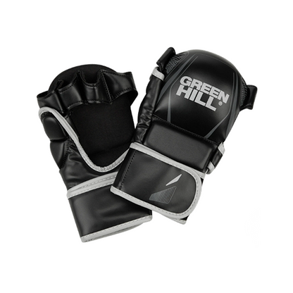 MMA Gloves Gray - HYBRID - IMMAF Approved Faux Leather Fight Gloves