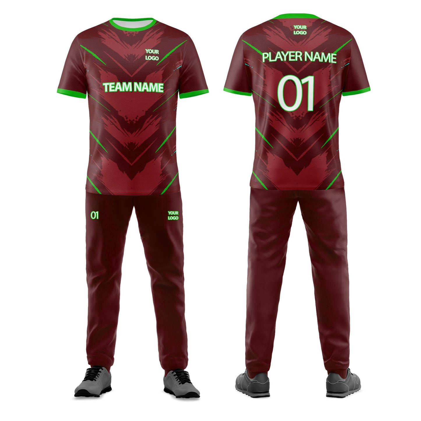 Custom Cricket Uniform - Abstract Accent - Personalized Cricket Kit