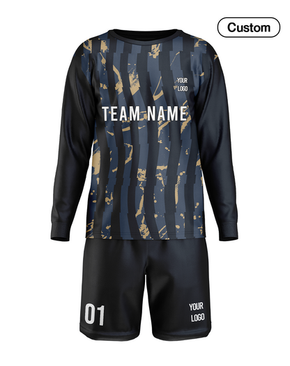 Custom Soccer Goalkeeper Uniform - Wave Stripe - Personalized Kit