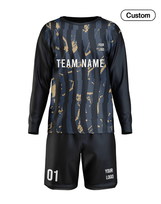 Custom Soccer Goalkeeper Uniform – Abstract Wave – Personalized
