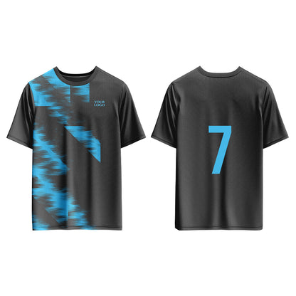 Custom Soccer T-Shirt – Two-Color Abstract - Personalized Tee