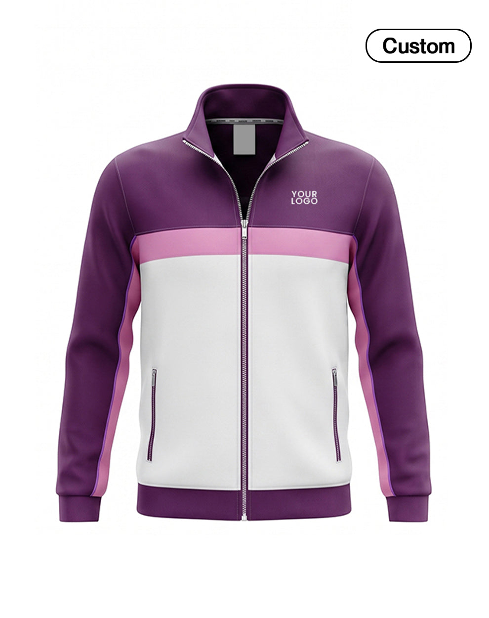 Custom Zip-Up Jacket - Three-Tone Raglan - Personalized