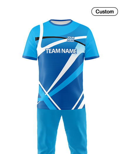 Custom Cricket Uniform - Abstract Geometric Pattern - Personalized Kit