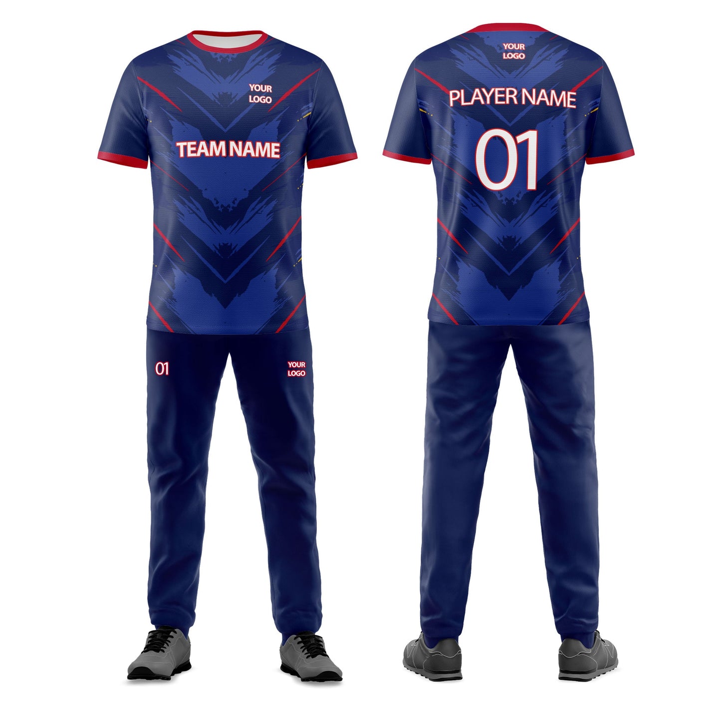 Custom Cricket Uniform - Abstract Accent - Personalized Cricket Kit