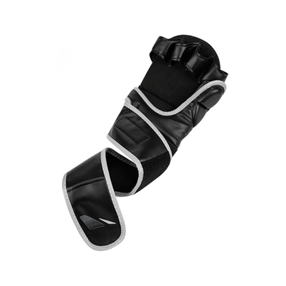 MMA Gloves Gray - HYBRID - IMMAF Approved Faux Leather Fight Gloves