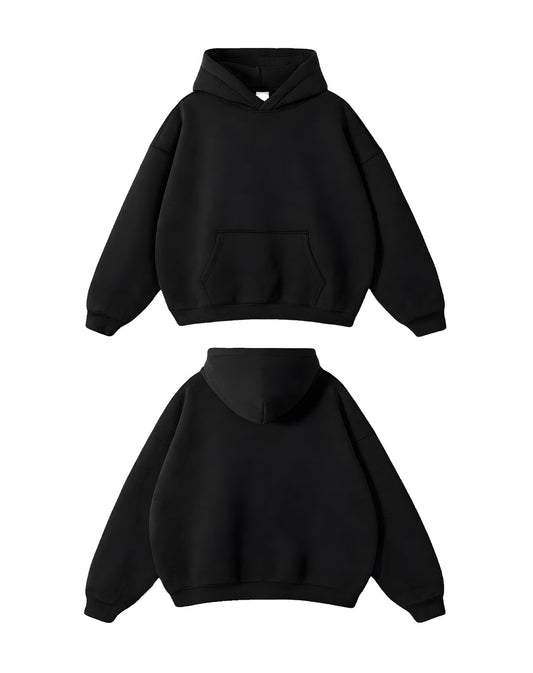Custom Men Oversized Hoodie - Solid Color Personalized Pullover