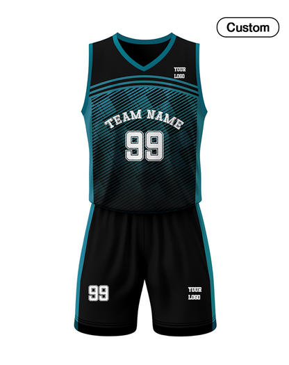 Custom Basketball Uniform - Gradient Square - Personalized Sportswear